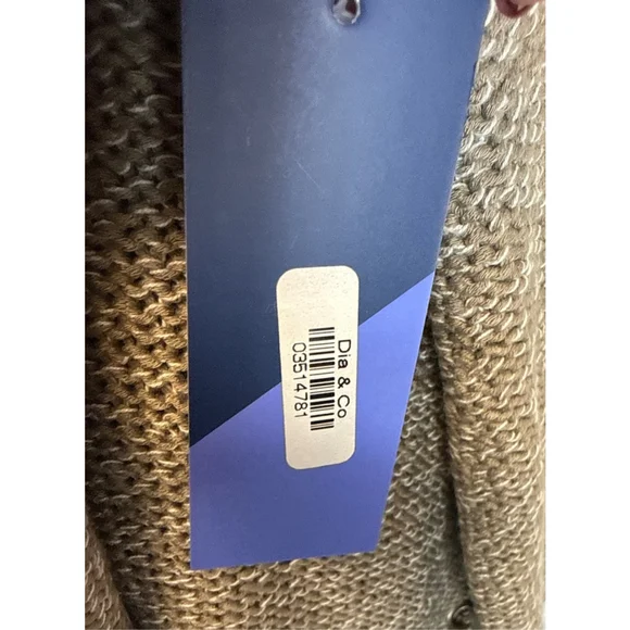 Women's MERI SKYE V-Neck Sweater 5X Beige White - Picture 6 of 8